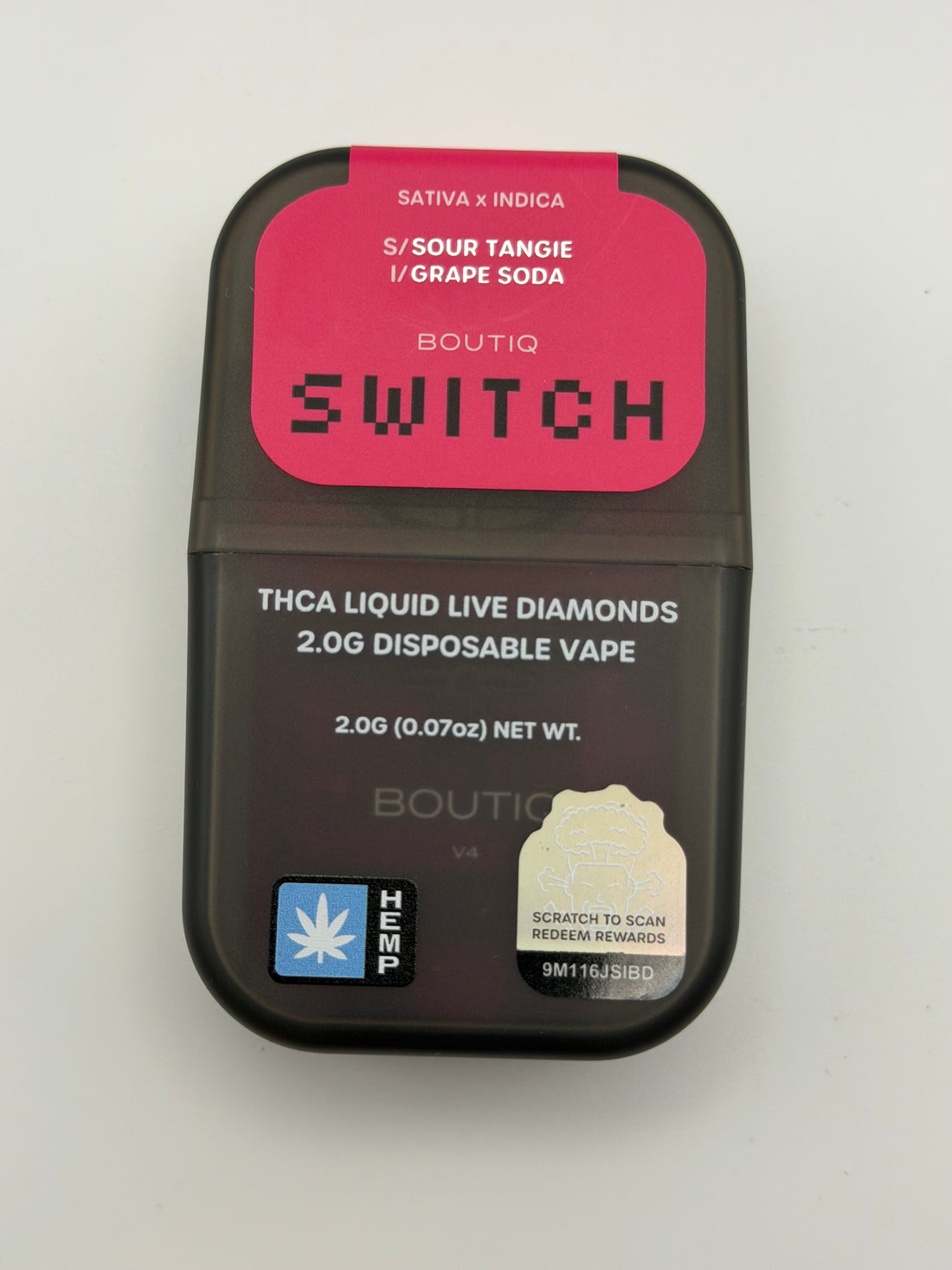 Boutiq Switch V4 THCa 2g Liquid Diamonds Disposable